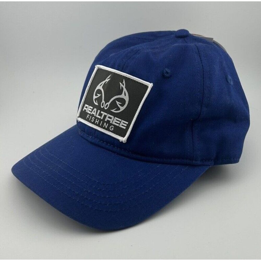 Realtree Active Fishing Hat - Adjustable - Mens Blue Outdoor Patch - NWT